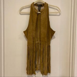 Handmade/Altered Fringe Suede vest